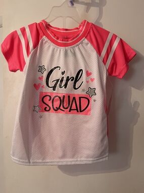 Diva Hot Pink and White Mesh Short Sleeve Tee